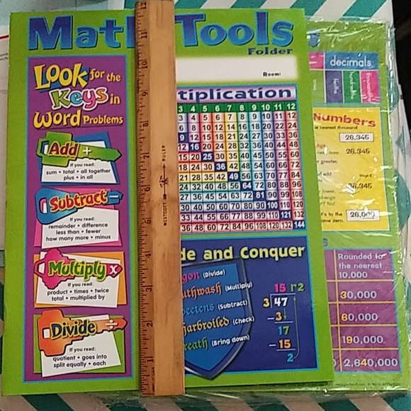 NWT Math Reference Four-Pocket Folder - Picture 6 of 8
